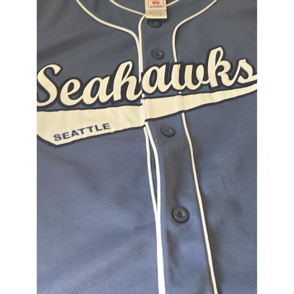 NFL Seattle Seahawks Shaun Alexander Baseball Jersey Mens Large Button Up 37 L - Picture 8 of 10